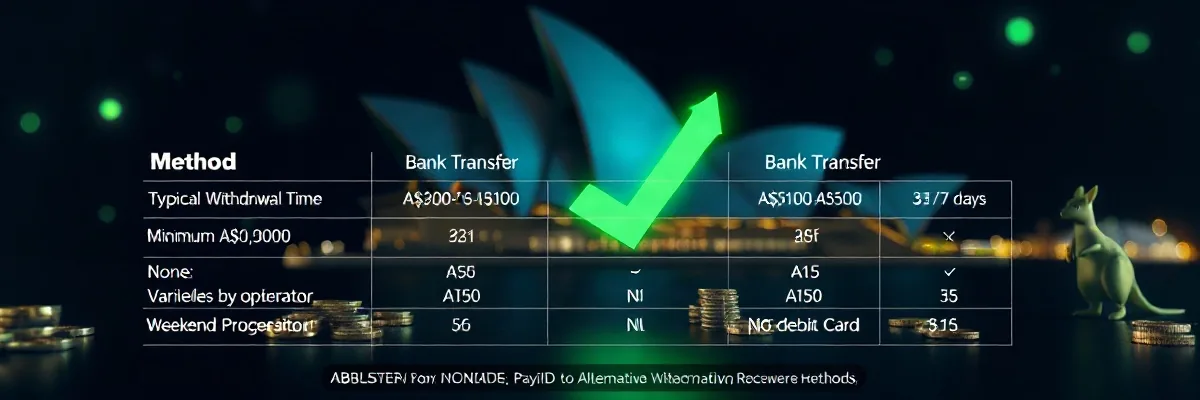 Comparing PayID to Alternative Withdrawal Methods — instant withdrawal casino australia real money in Australia